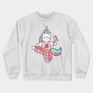 Unicorn doing Yoga practice Crewneck Sweatshirt